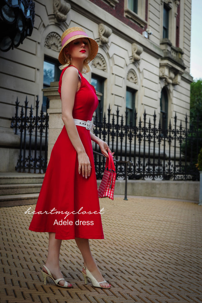 Adele - Aline scallop-edge dress