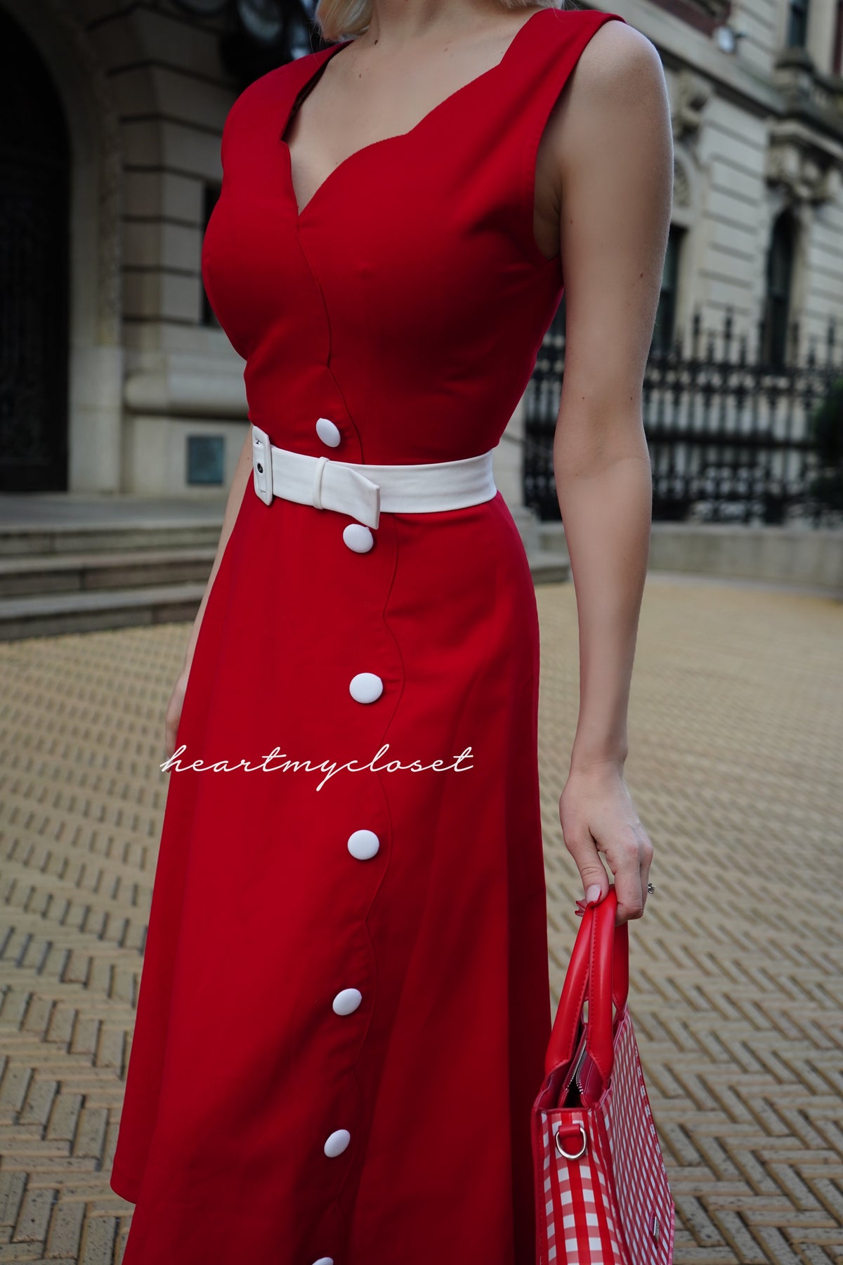 Adele - Aline scallop-edge dress - heartmycloset