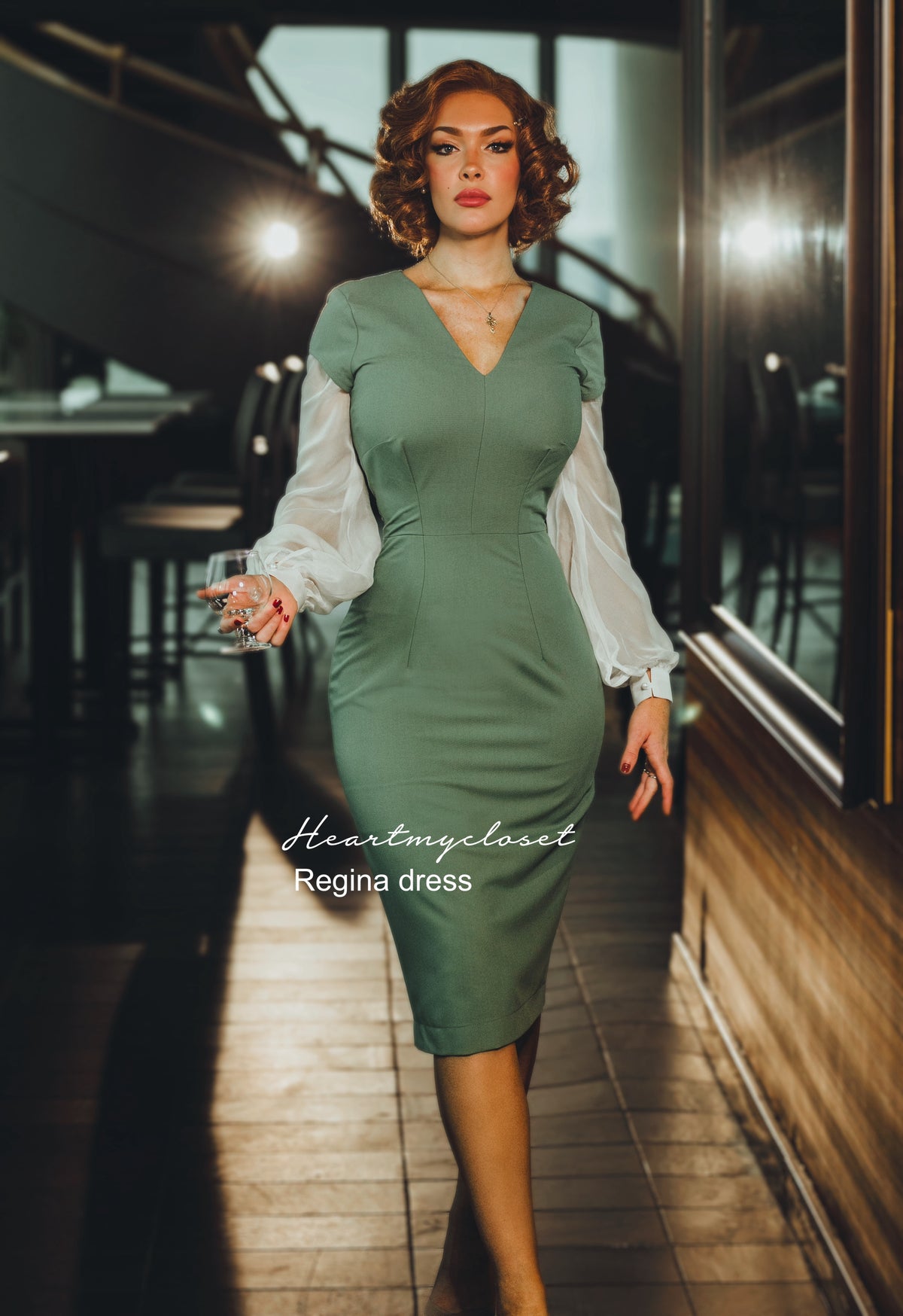 Regina - tv inspired power dress - pencil shape - heartmycloset