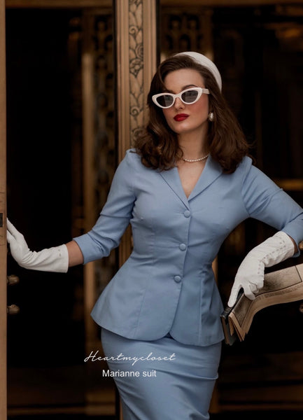 The Marianne - Marilyn Monroe-esque Vintage Suit | HeartMyCloset