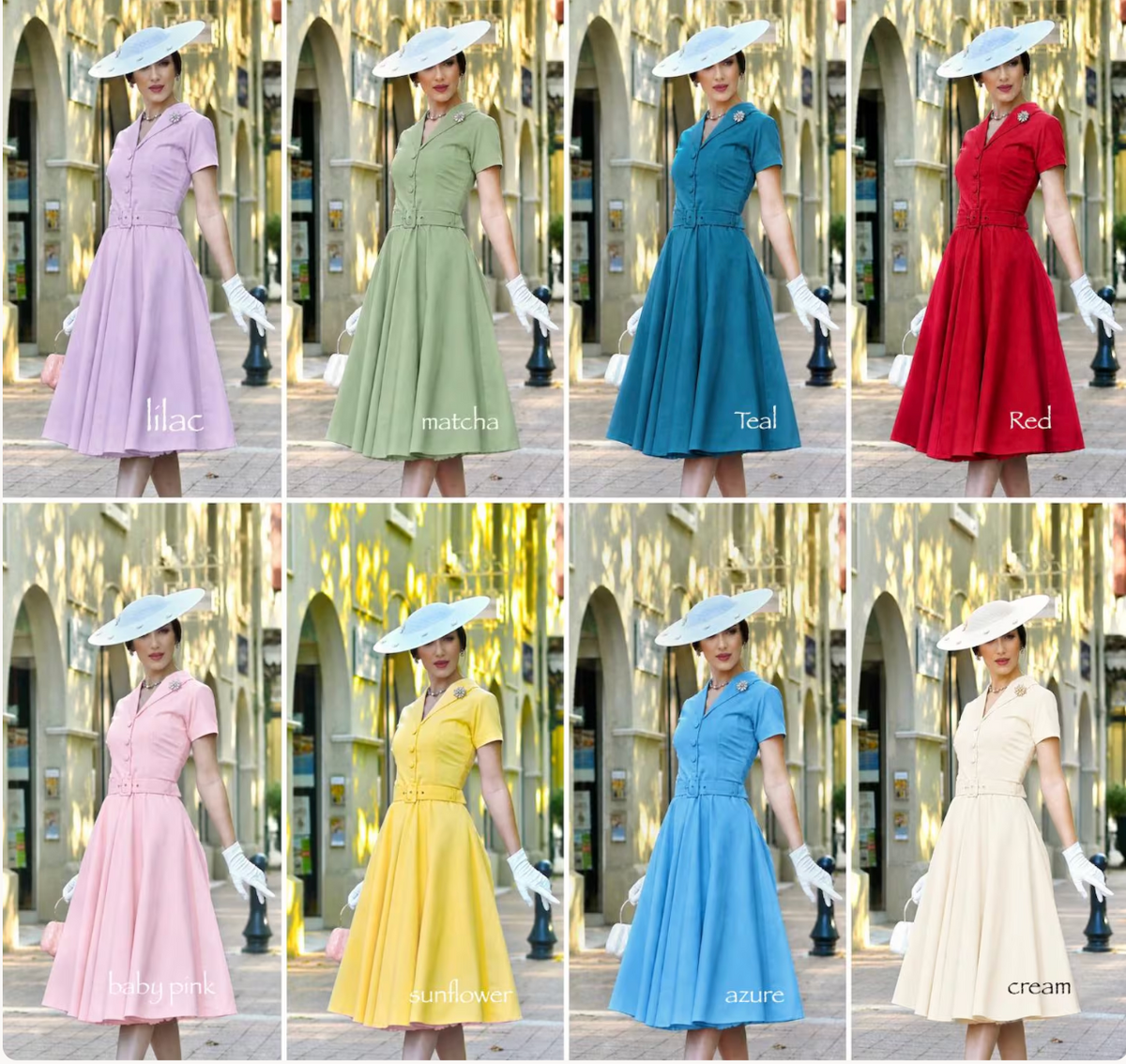 Florence linen dress - vintage inspired 1950s - heartmycloset