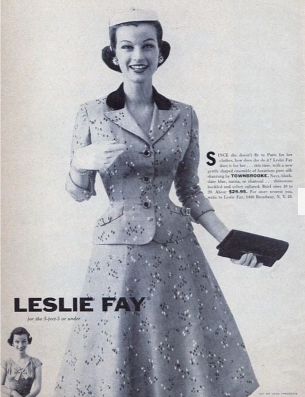 FAYE - vintage 1950s suit with Aline skirt - heartmycloset