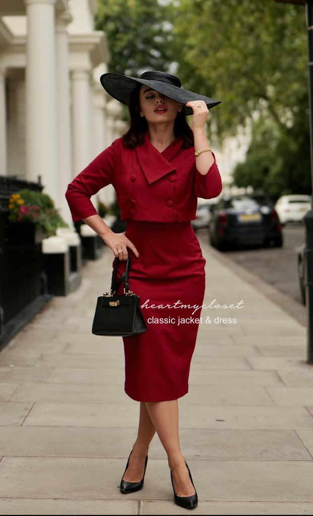 Sienna classic jacket + pencil dress custom made all sizes 40s 50s inspiration