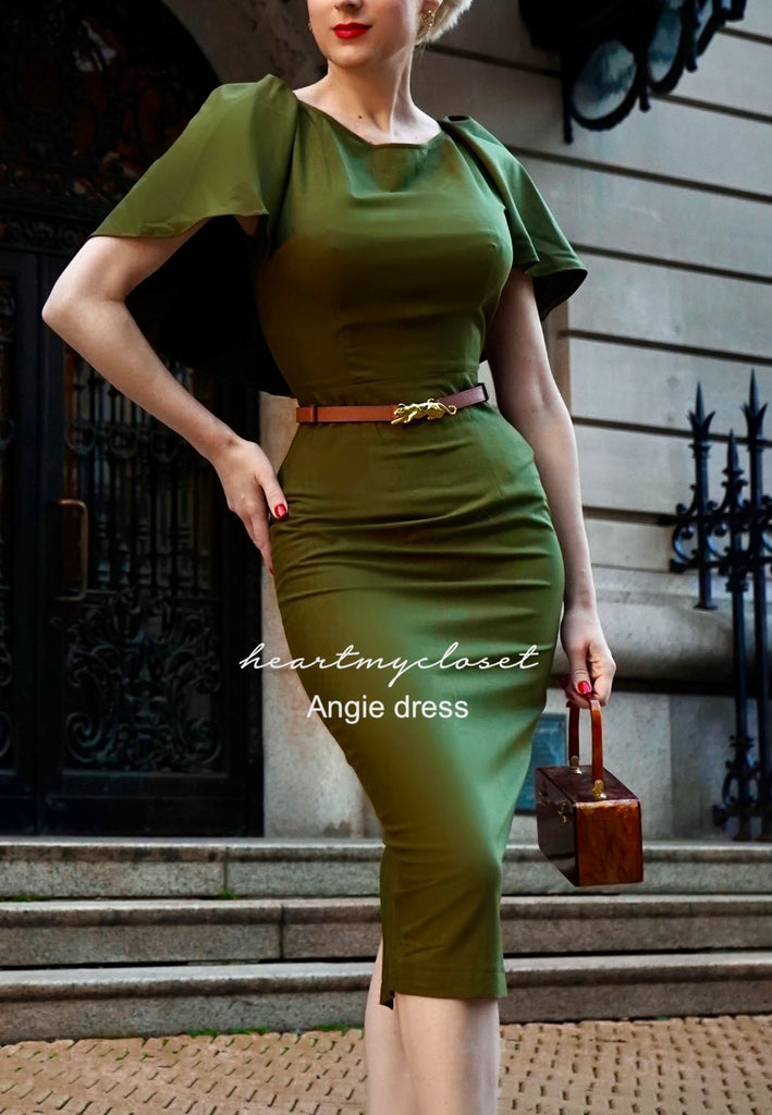 Angie - 1950s pencil vintage inspired dress