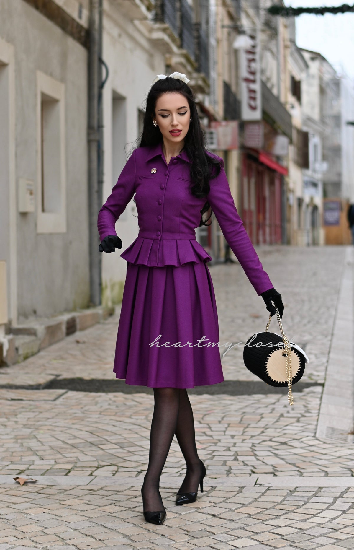 Cambridge suit- celeb inspired pleat suit - heartmycloset