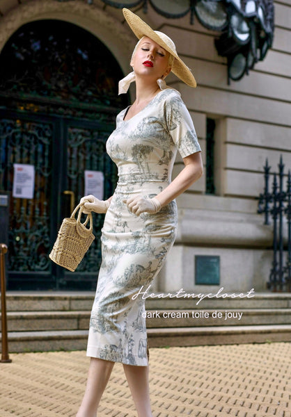 美品✨Ameri TOILE DE JOUY WITH KNIT DRESS AMERI ワンピースTOILE DE JOUY WITH KNIT DRESS