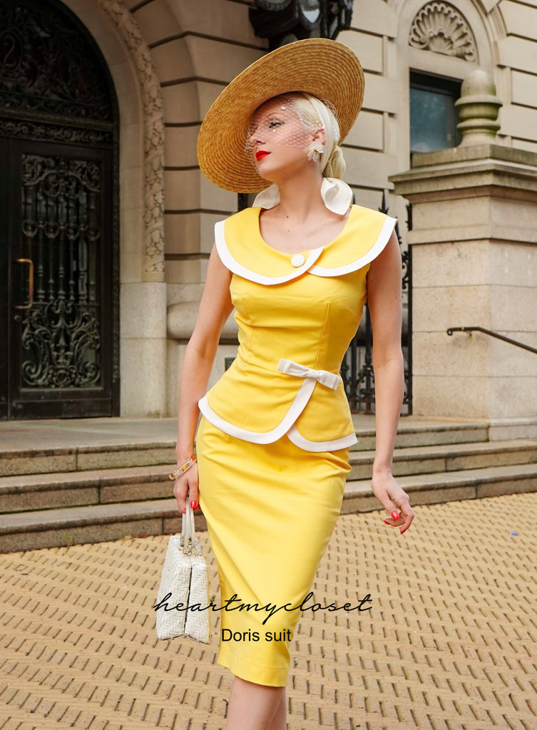 Doris - vintage 1950s suit with pencil skirt