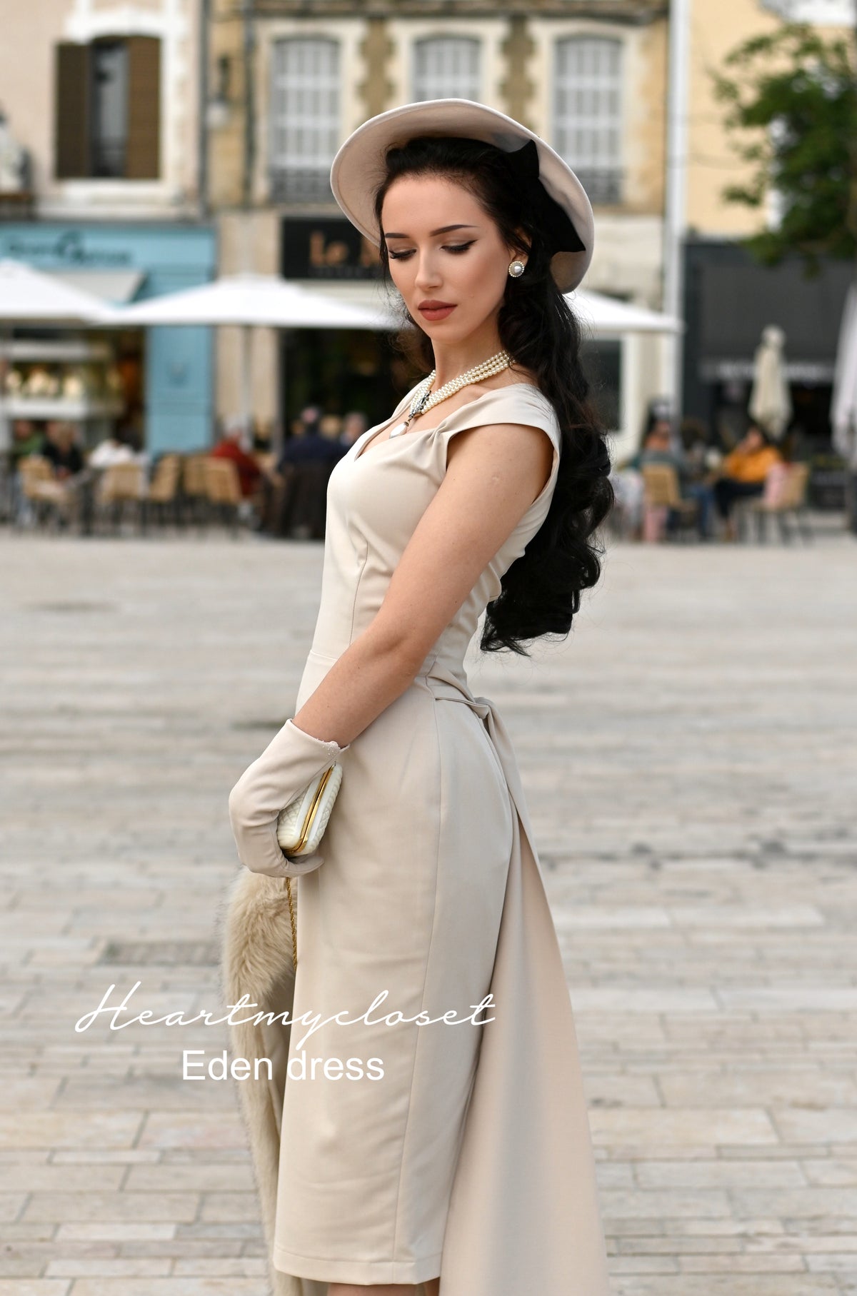 Eden dress - pencil dress with sash - heartmycloset