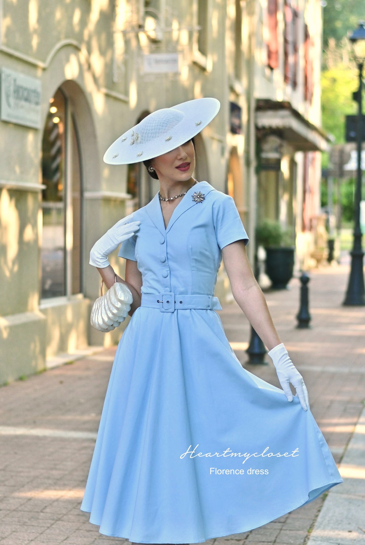 Florence linen dress - vintage inspired 1950s - heartmycloset