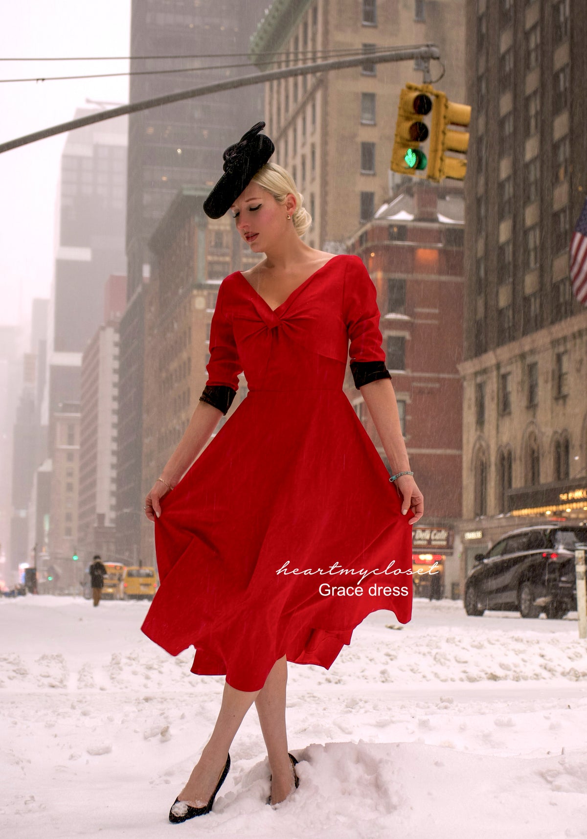 Grace dress - celebrity inspired 1950s vintage dress - heartmycloset