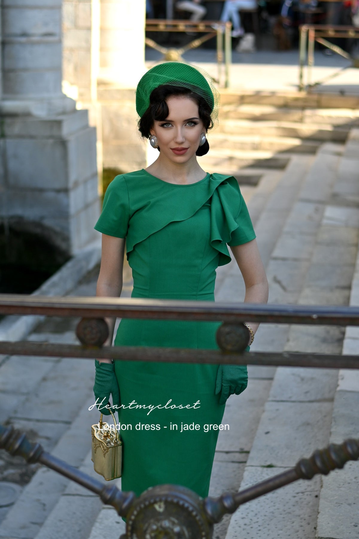 London - Kate Middleton inspired dress with front drape - heartmycloset
