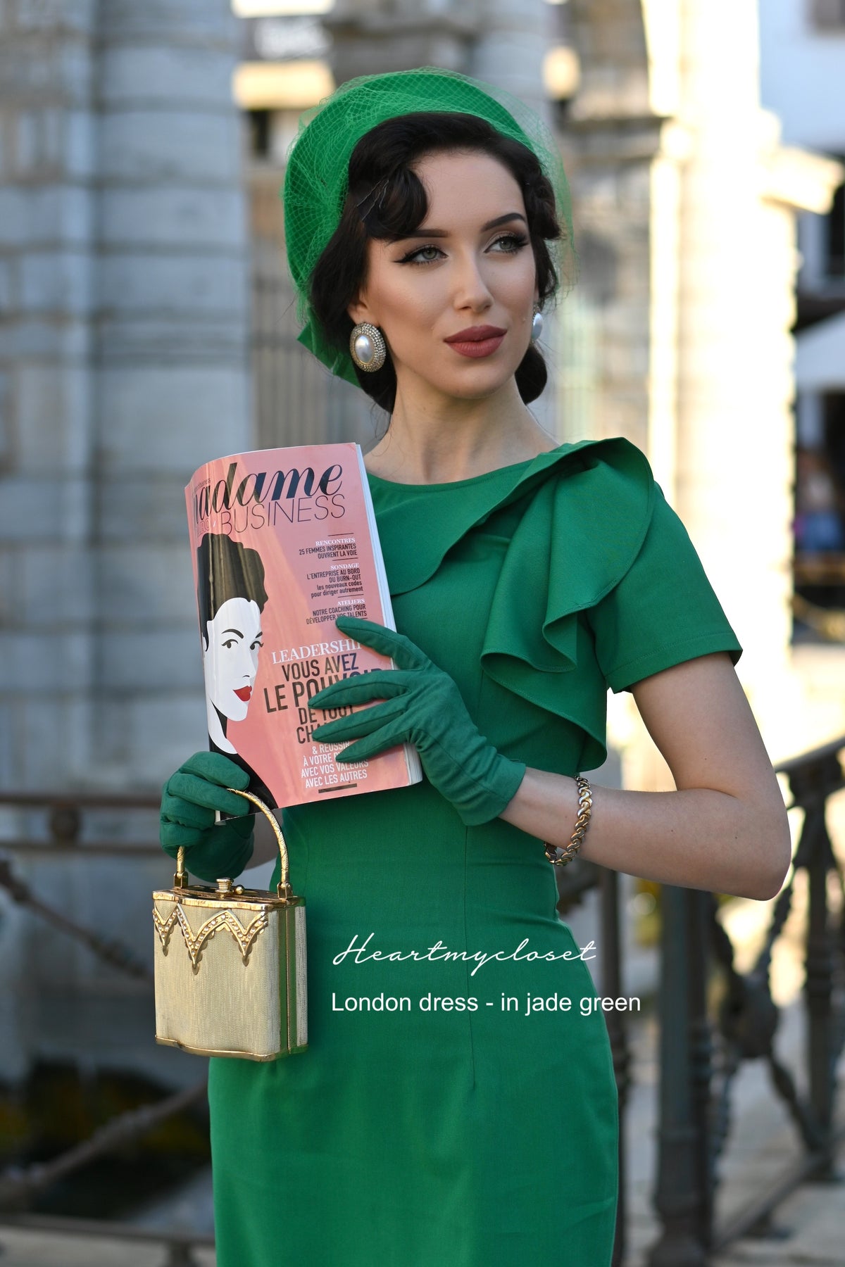 London - Kate Middleton inspired dress with front drape - heartmycloset