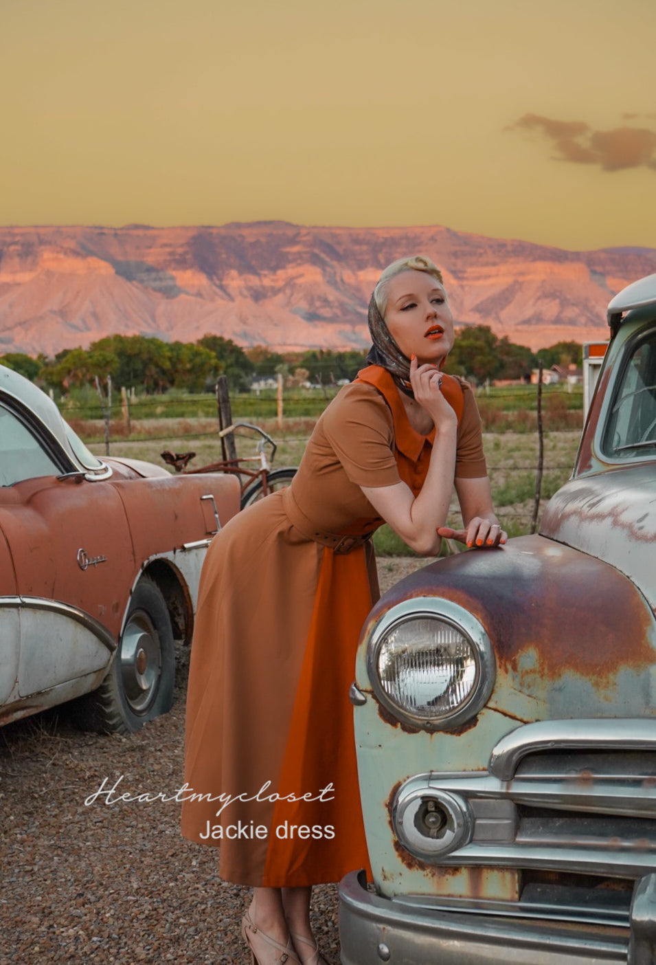 Jackie - 2 tone swing - 50s 60s inspired dress - heartmycloset