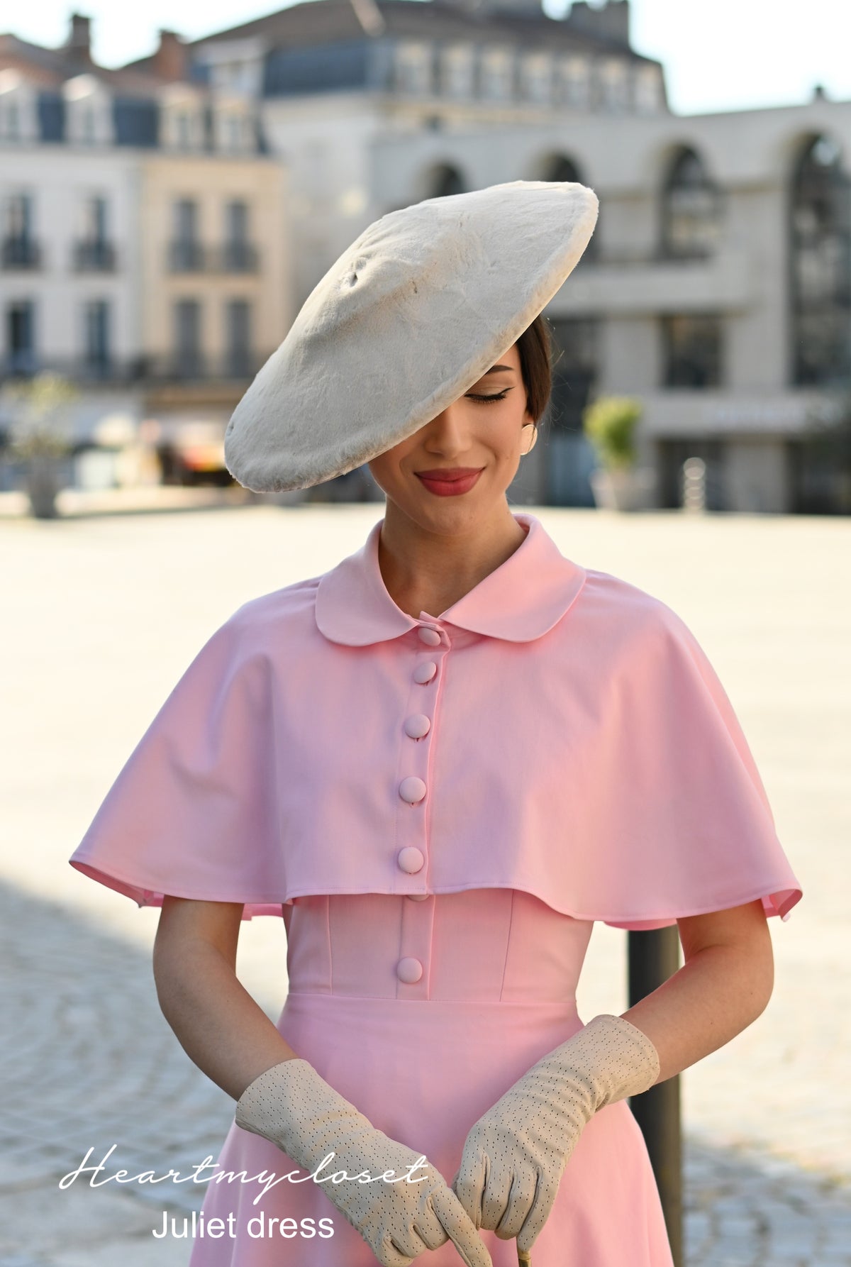 Juliet dress and cape- 40s 50s swing dress with matching cape - heartmycloset