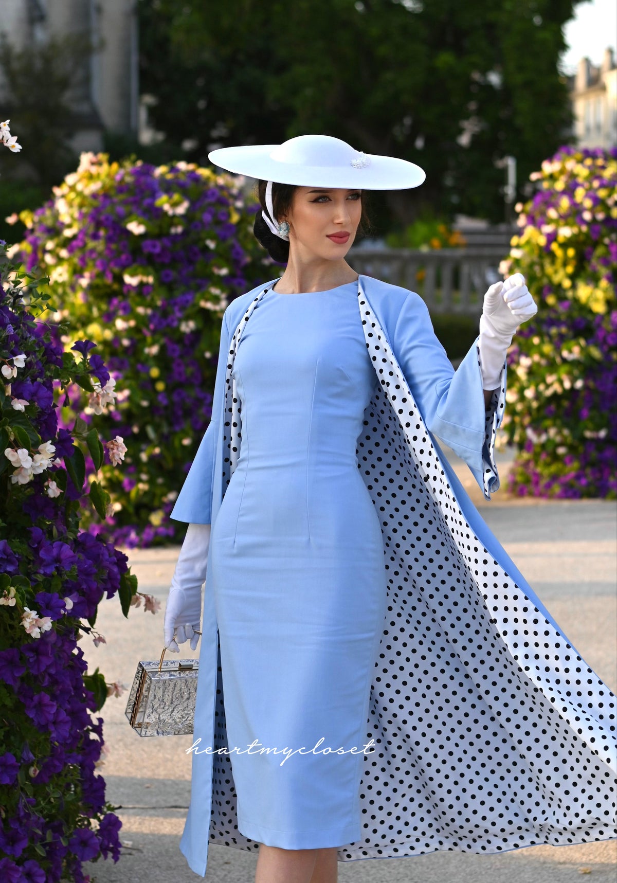 Kelly coat and dress baby blue- retro vintage inspired - heartmycloset