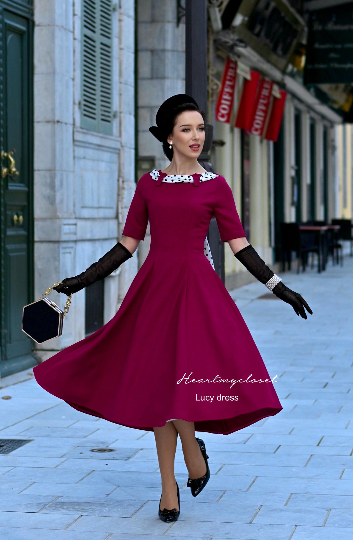 Lucy swing dress- 1950s retro style swing - heartmycloset
