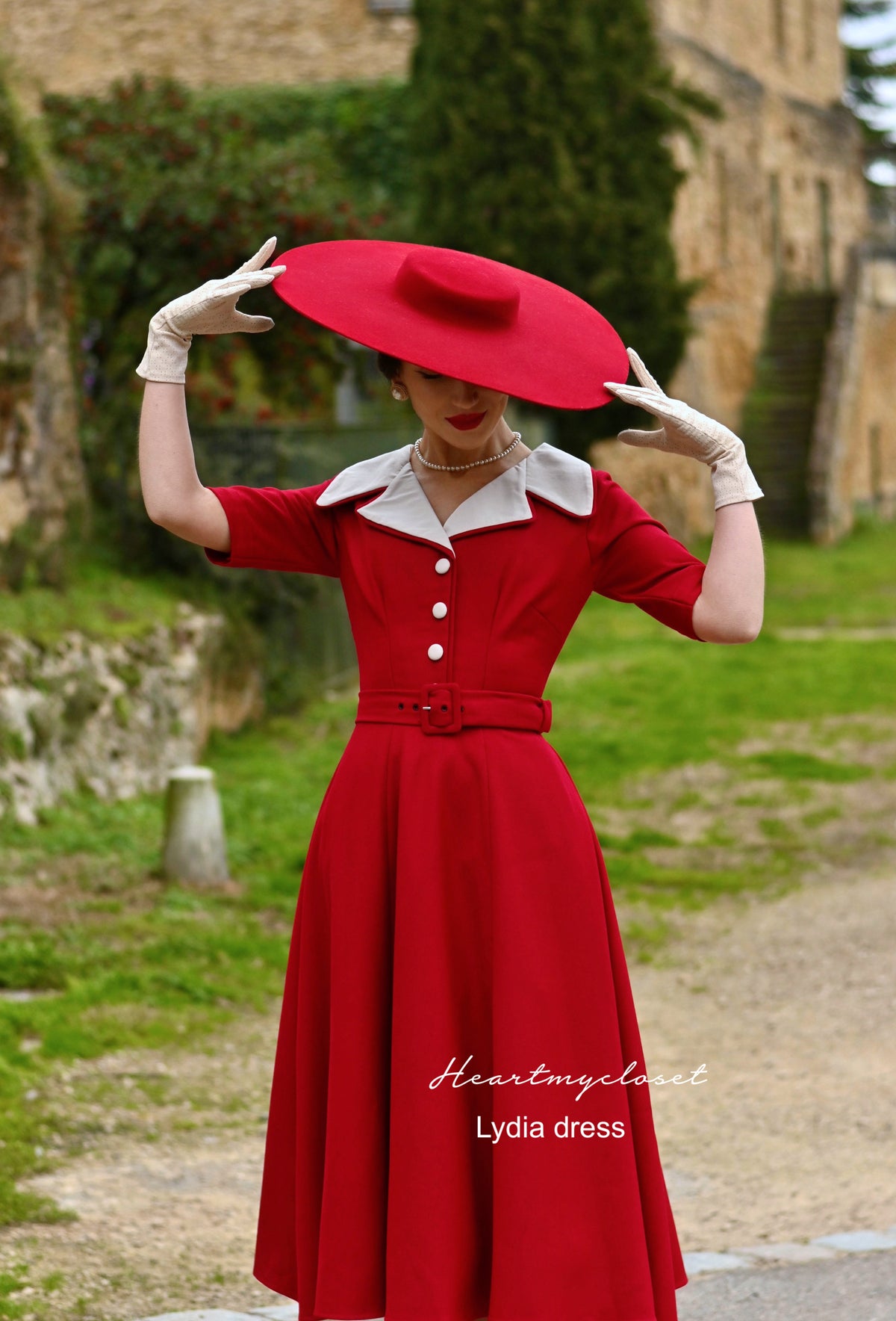 Lydia - 1950s A-line vintage dress - heartmycloset