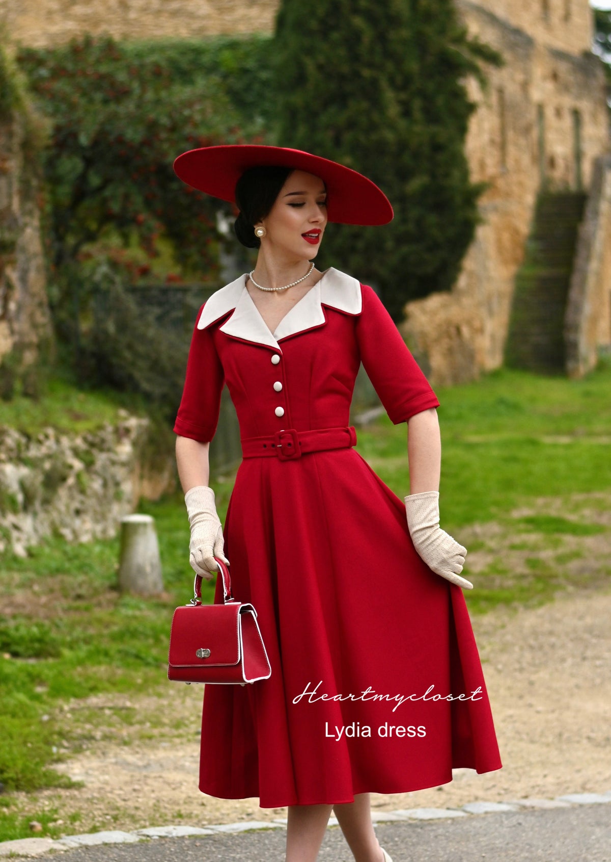 Lydia - 1950s A-line vintage dress - heartmycloset