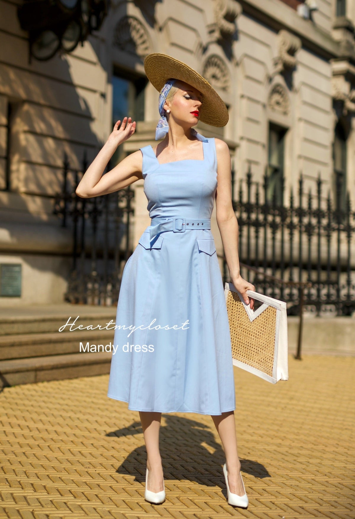 Mandy - Square Neck Midi Dress celeb inspired - heartmycloset