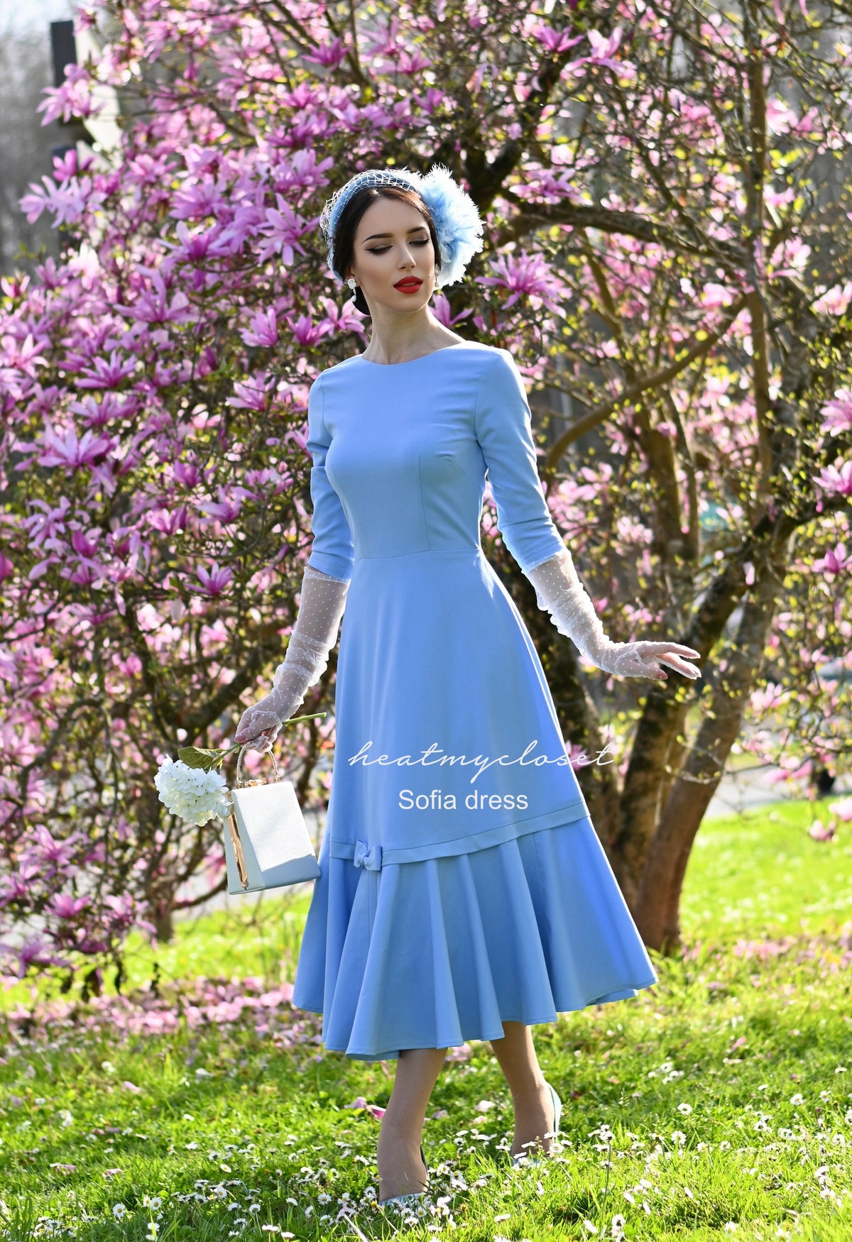 Sofia- retro style swing dress - heartmycloset