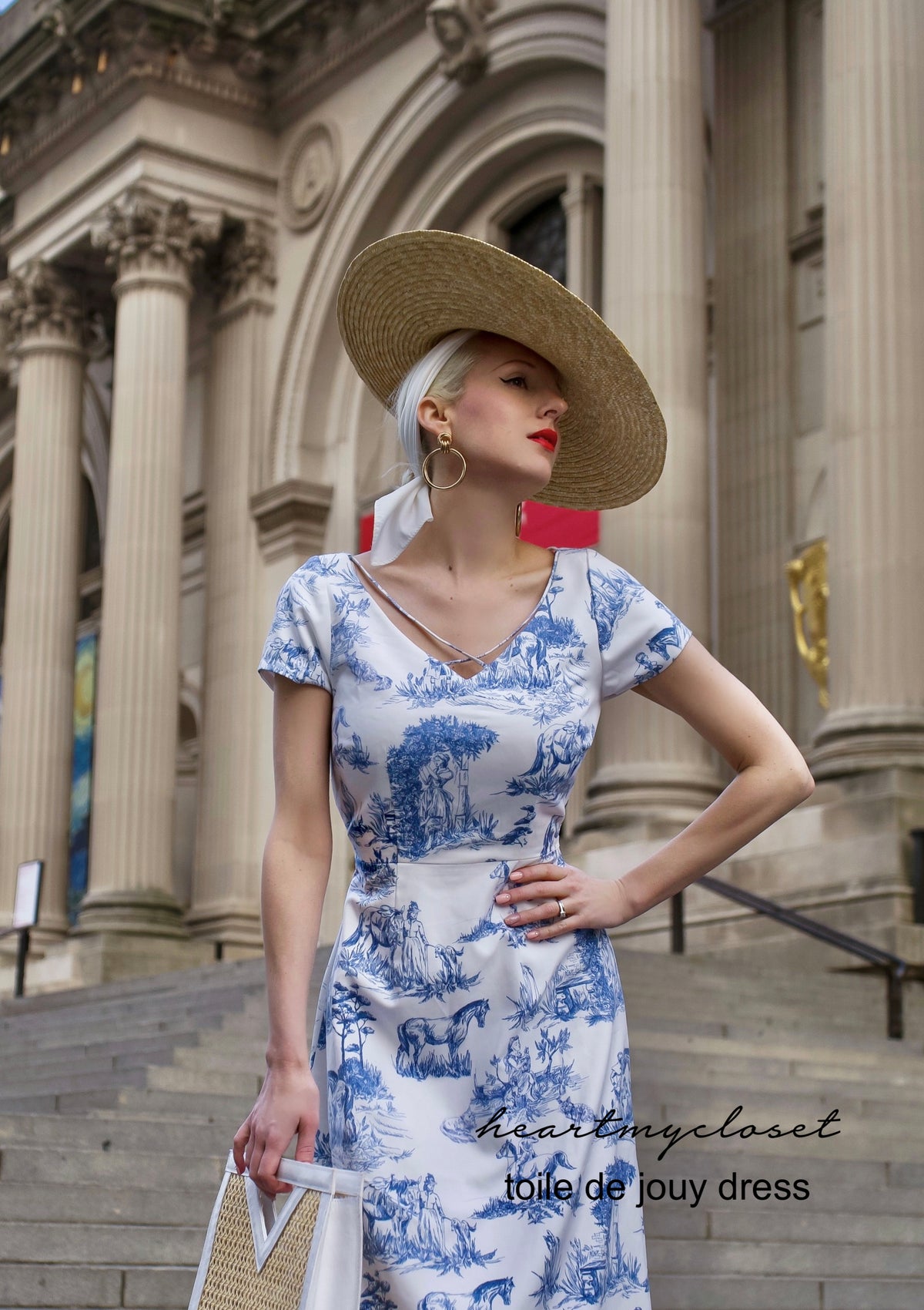 Toile De Jouy - Aline vintage inspired dress - heartmycloset