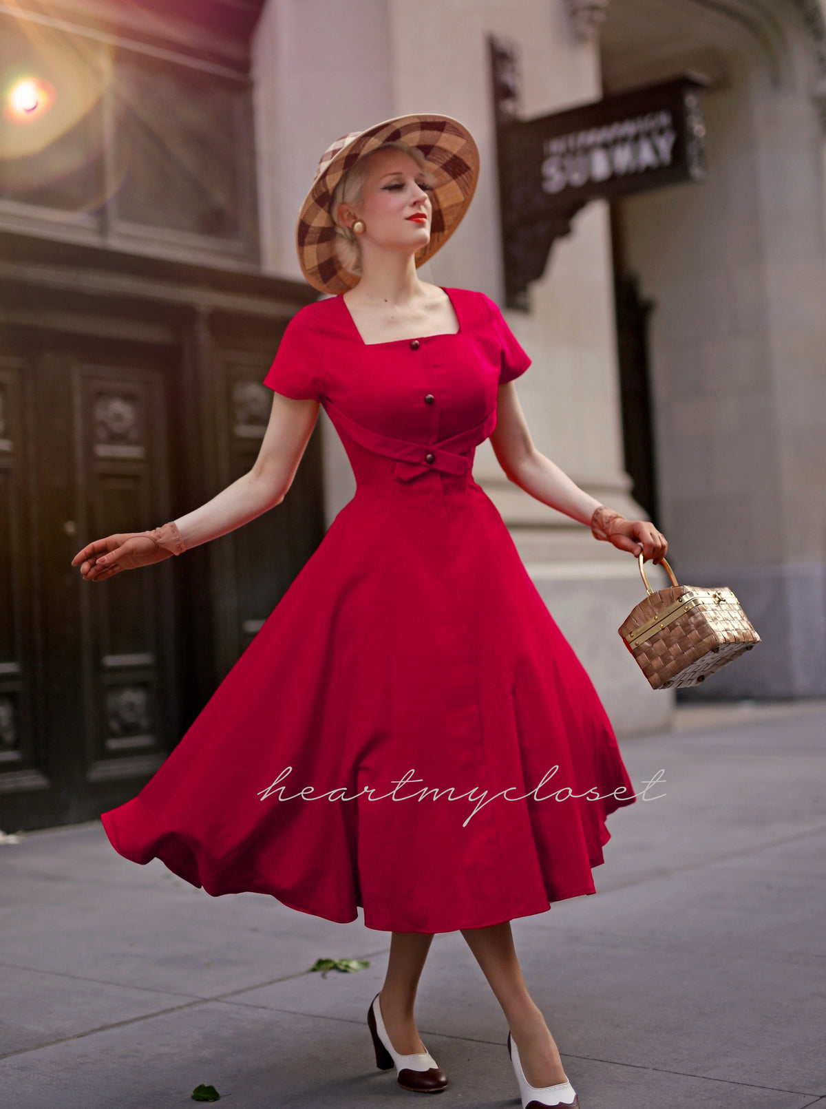 Criss Cross Front dress - 50s retro swing - heartmycloset