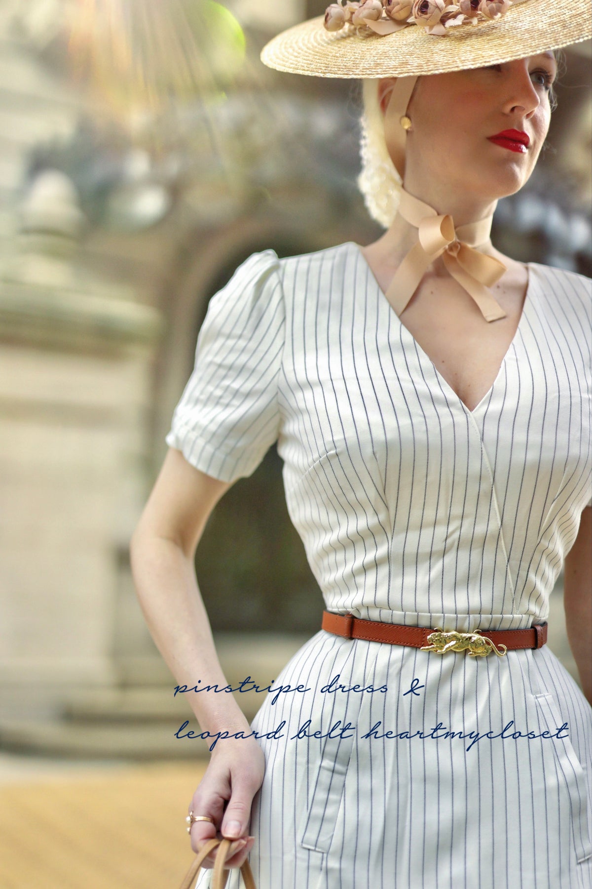 Casual pinstripe Aline dress - heartmycloset