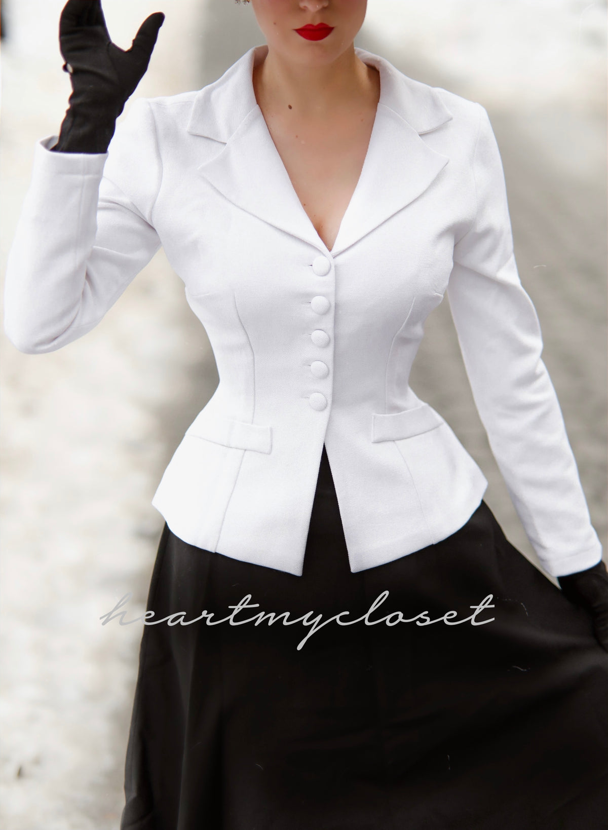 Marion - vintage 1950s suit with swing skirt - heartmycloset