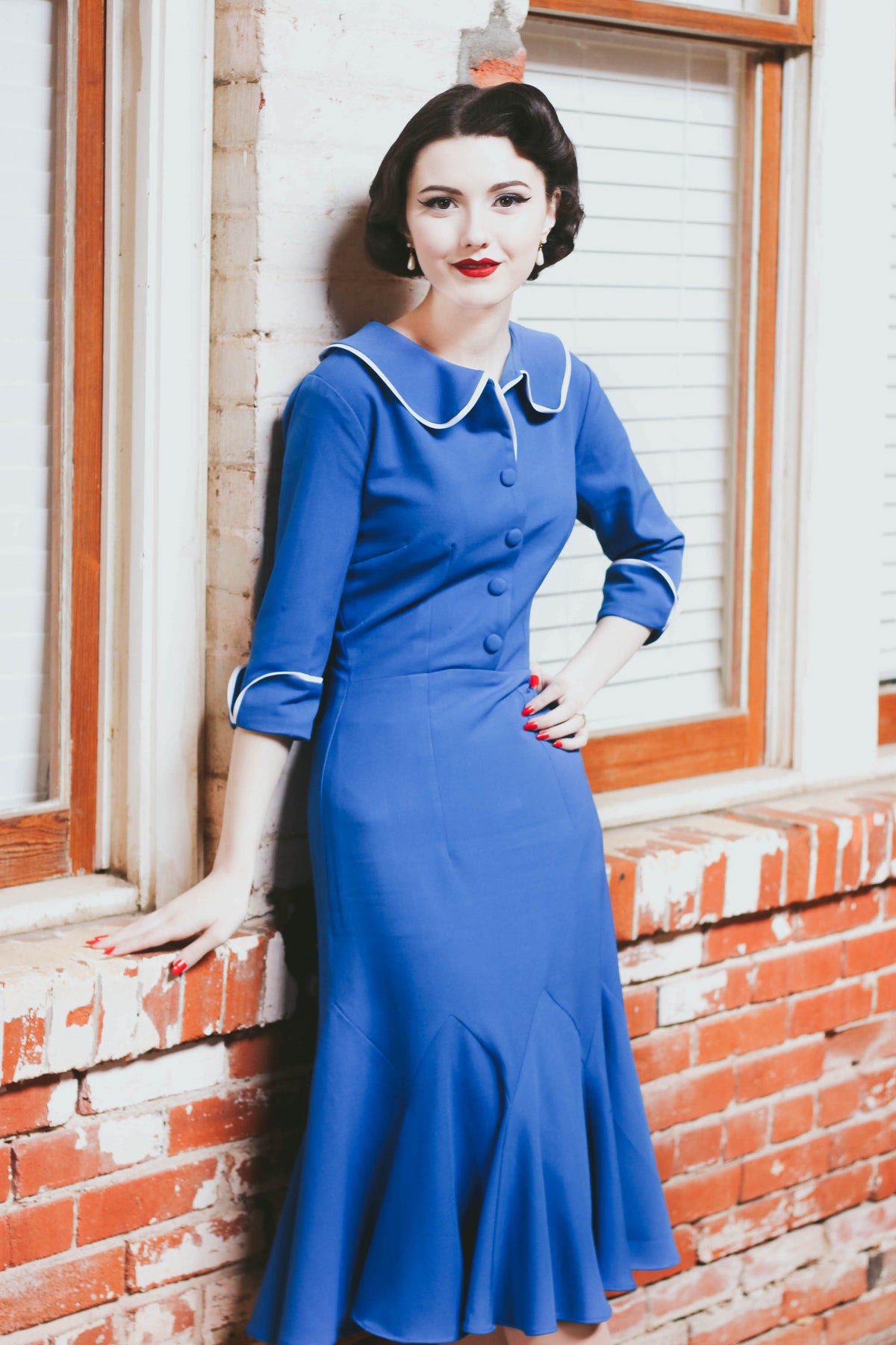 Joelle - vintage 1950s wiggle mermaid dress - heartmycloset