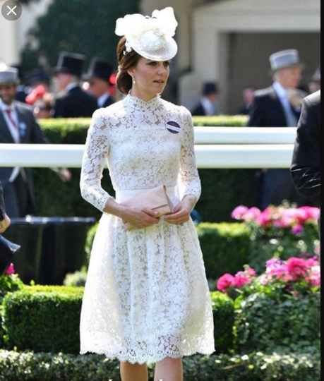 Kate Middleton white lace - cocktail dress - heartmycloset