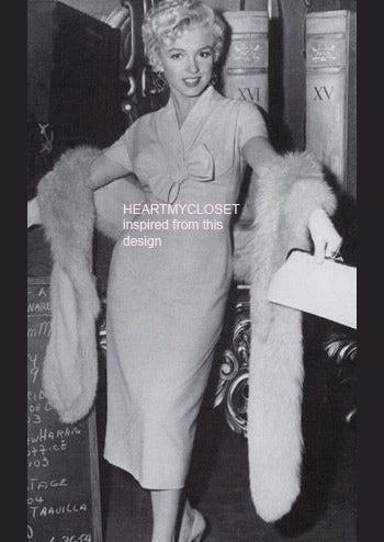 Rita - Marilyn Monroe dress with bow - heartmycloset