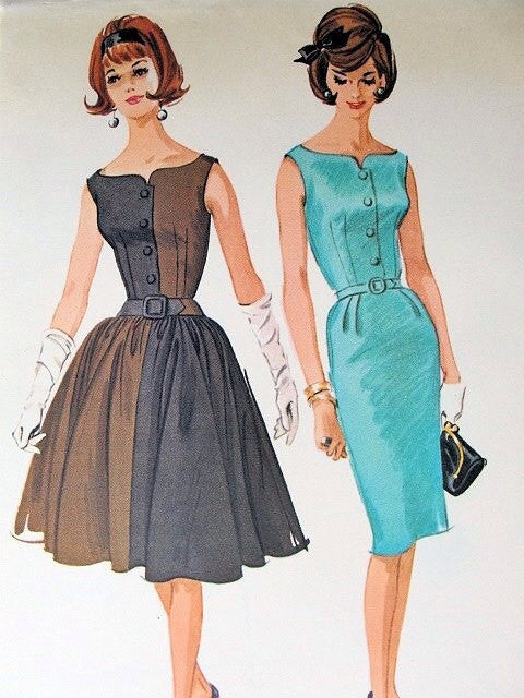 MARILYN - retro vintage dress swing or pencil - heartmycloset