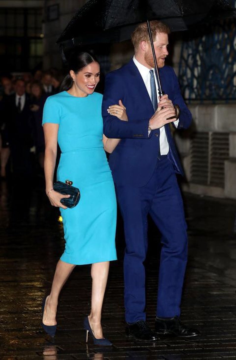 Blue dress - Meghan Markle inspired dress - heartmycloset