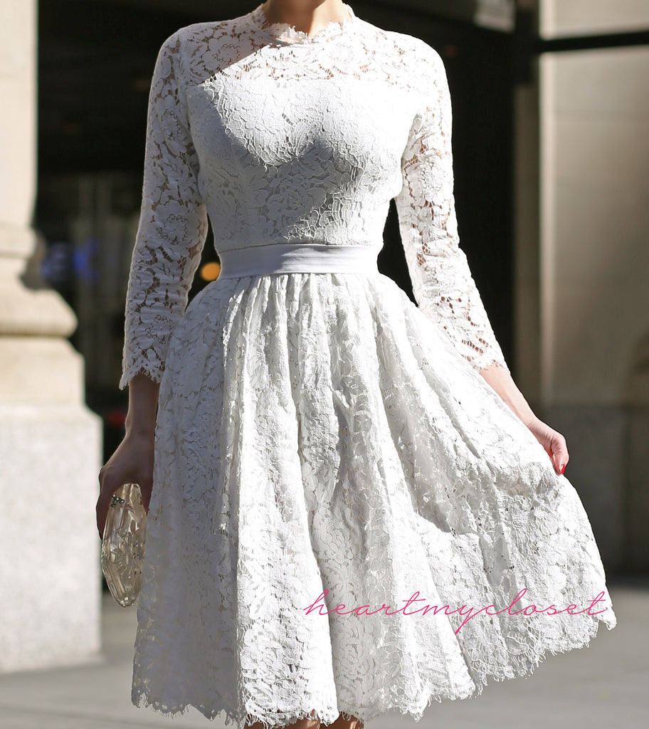 Kate Middleton white lace - cocktail dress