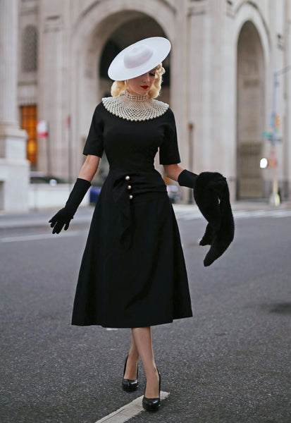 Vintage-Inspired LBD with Pearl Accents | HeartMyCloset heartmycloset Vintage-Inspired LBD with Pearl Accents | HeartMyCloset heartmycloset