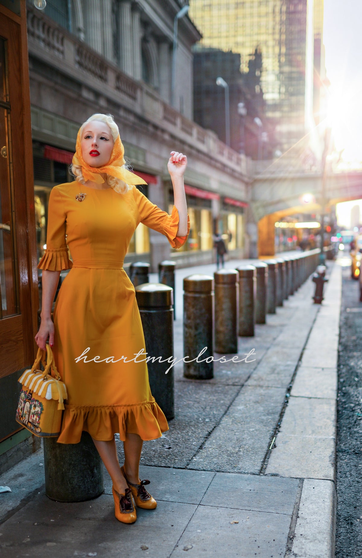 Mia pleat dress - Aline dress with pleated sleeves - heartmycloset