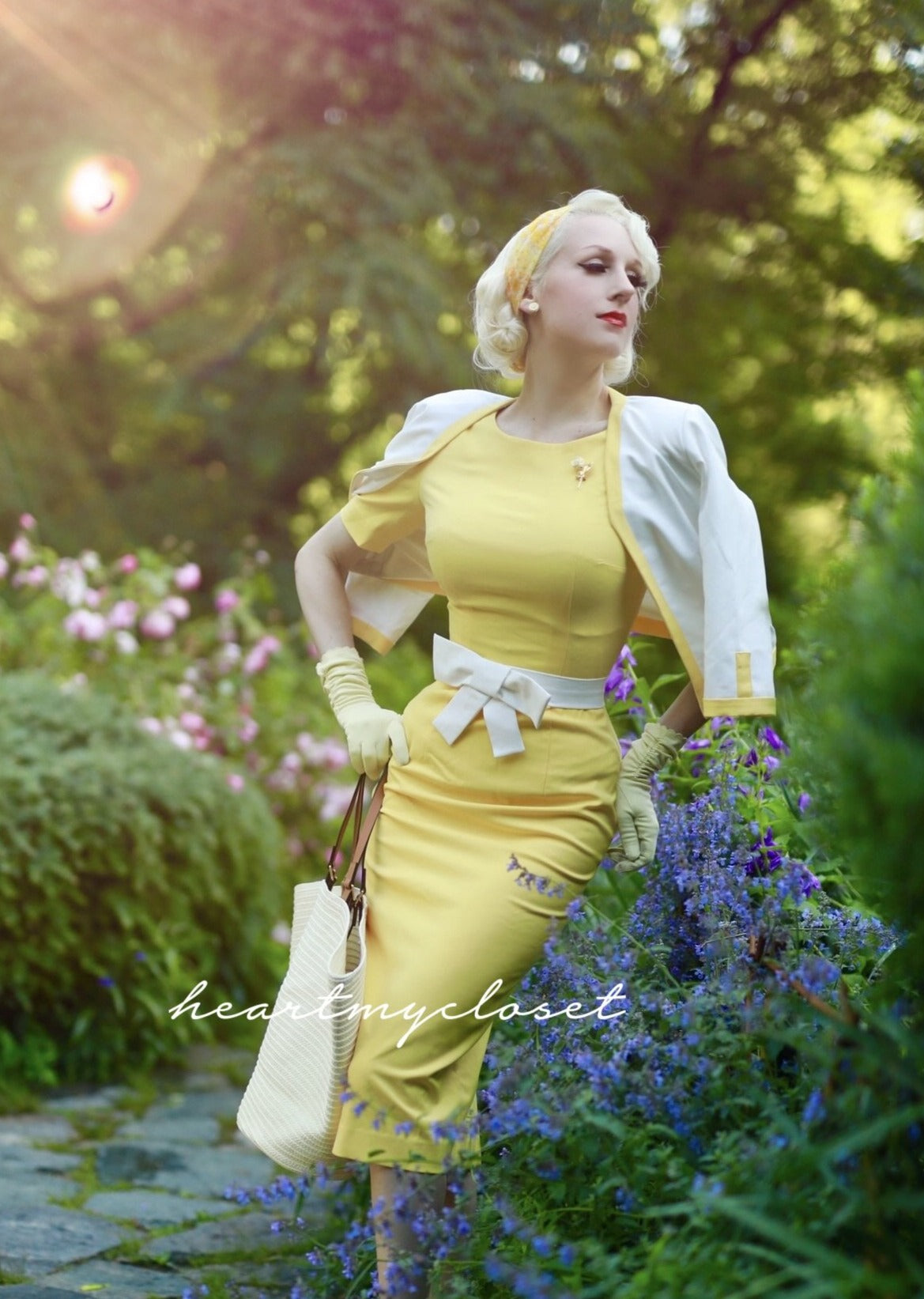 Helena DRESS ONLY- pencil dress with bow belt - heartmycloset