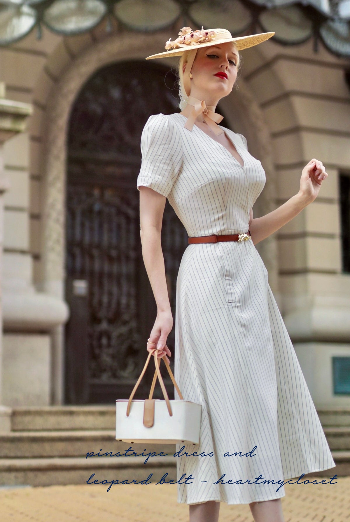 Casual pinstripe Aline dress - heartmycloset