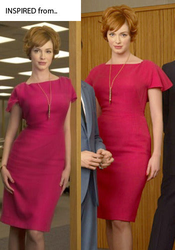 Carol - Joan Holloway vintage dress ruffle sleeves 60s - heartmycloset