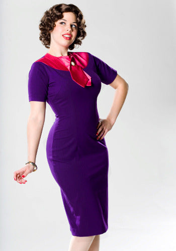 SABLE - Joan Holloway vintage dress satin collar - heartmycloset