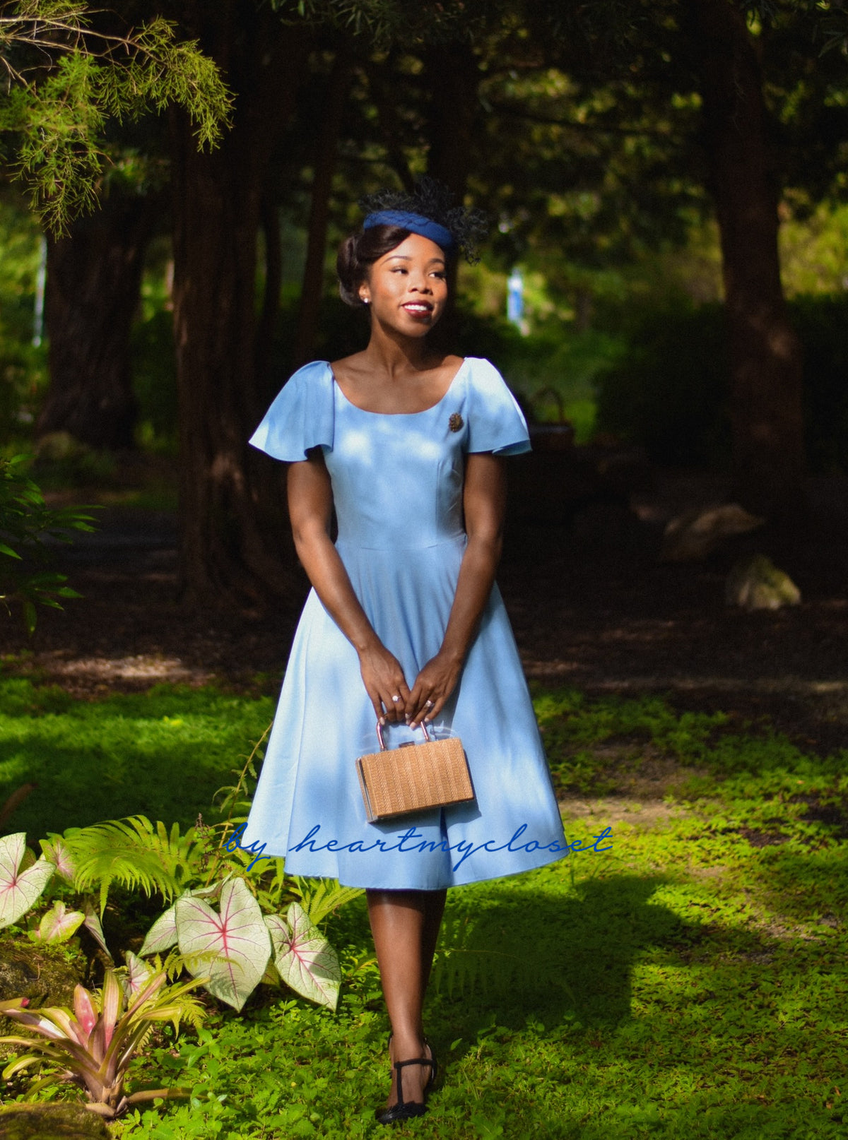 ruffle sleeve - swing dress with short sleeves - heartmycloset