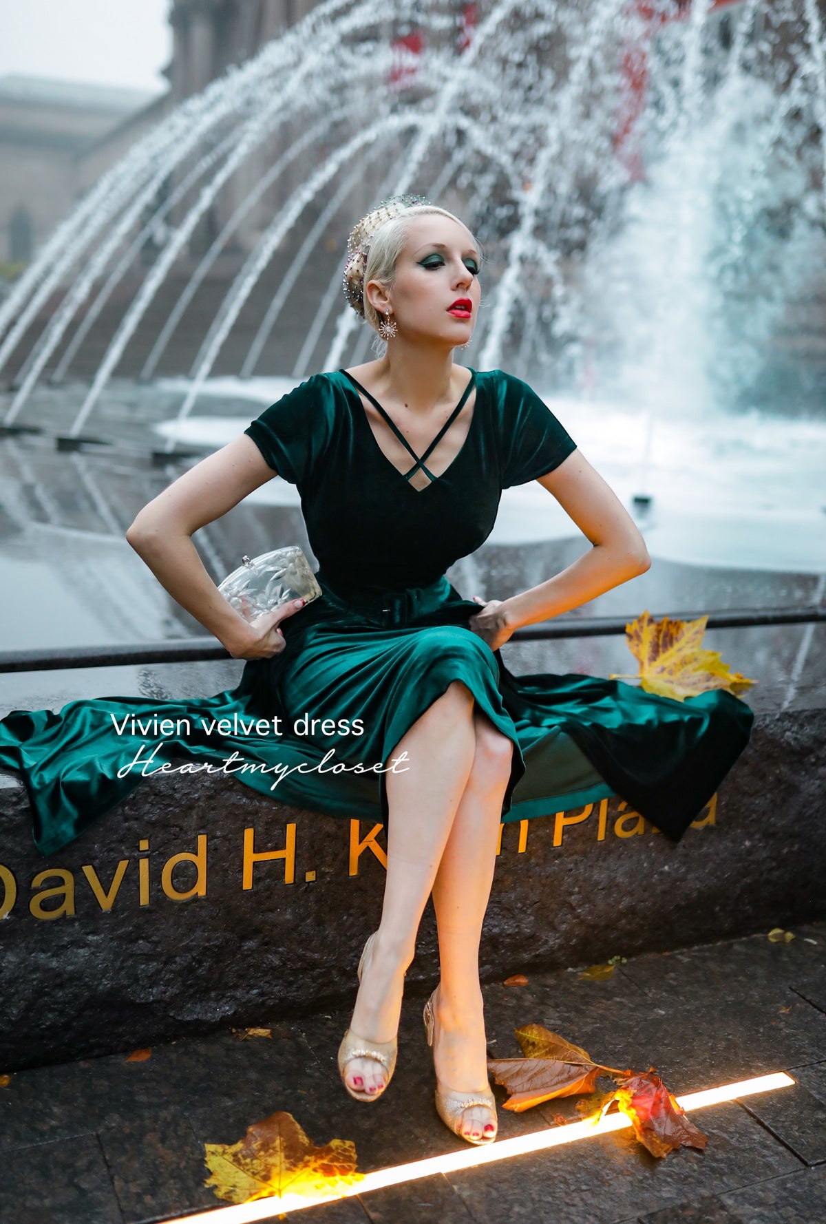 Vivien velvet pencil dress + removable skirt wrap - heartmycloset