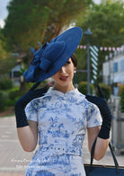 Toile de jouy Janet - 1950s pencil dress with pleat front - heartmycloset