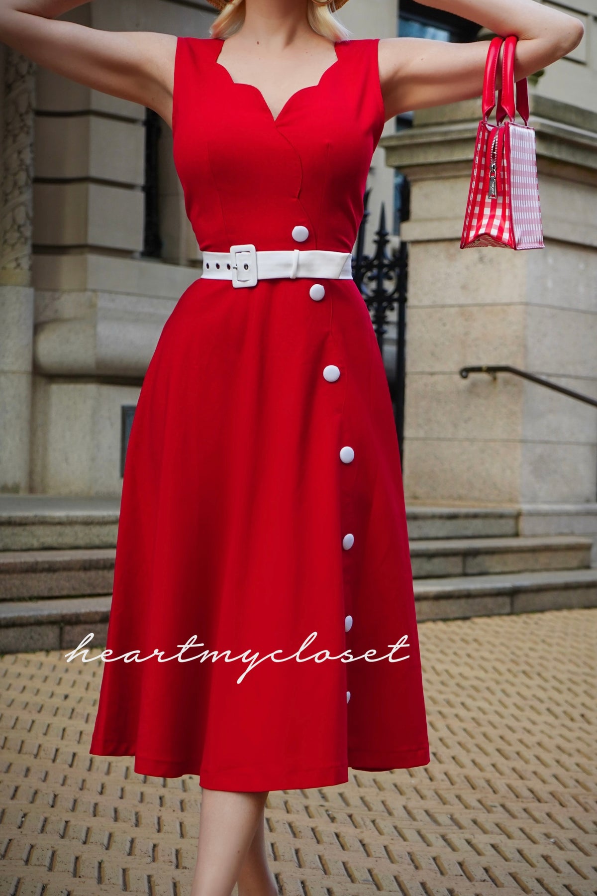Adele - Aline scallop-edge dress - heartmycloset