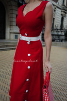Adele - Aline scallop-edge dress - heartmycloset