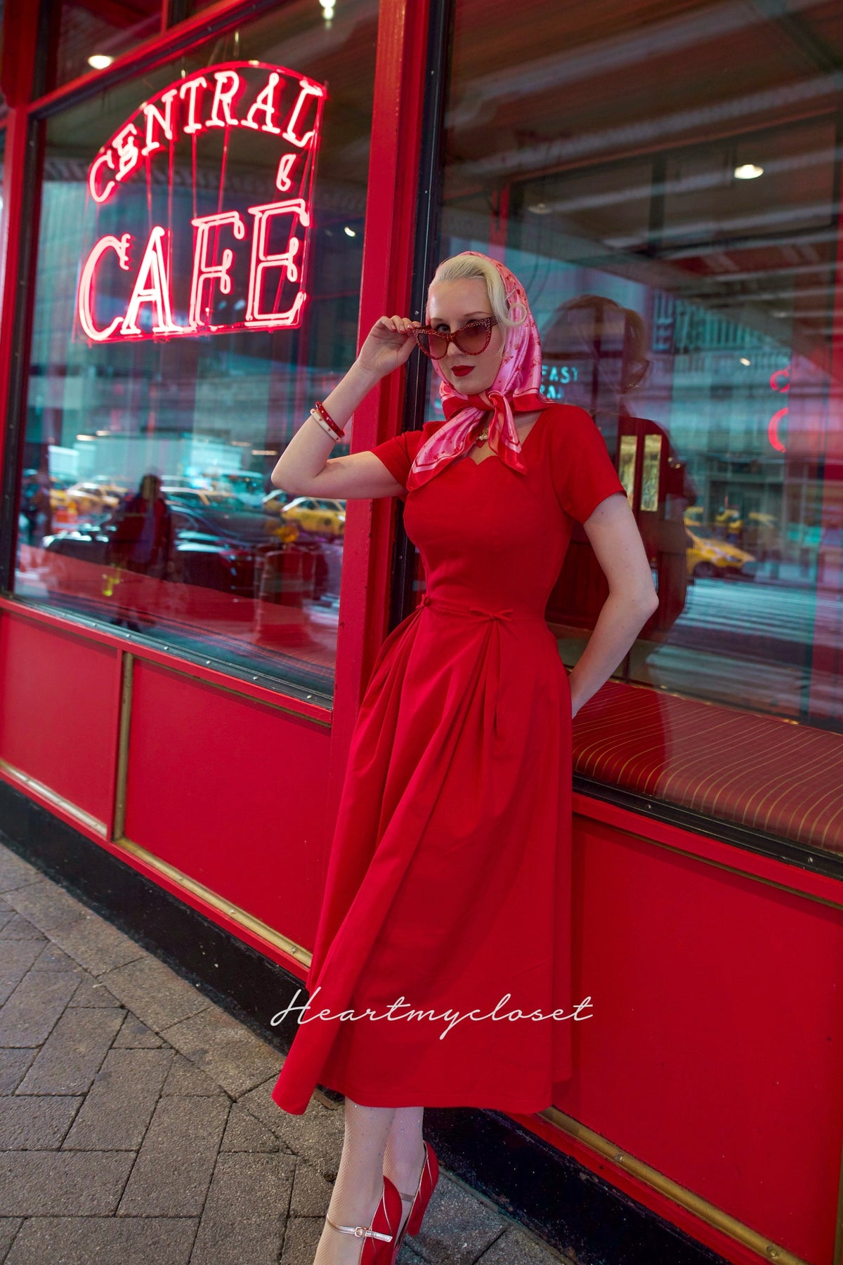 Veronica dress - scallop neckline vintage inspired dress - heartmycloset