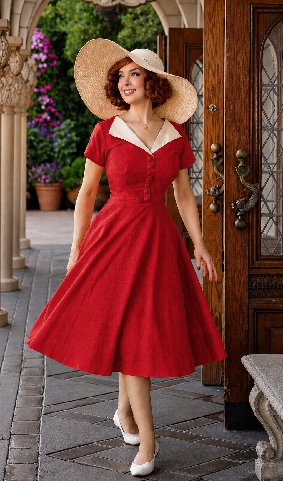 Faye linen dress - vintage inspired 1950s 1940s - heartmycloset