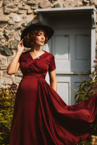 Nova - ALINE version - 1950s pleated drape vintage dress - heartmycloset