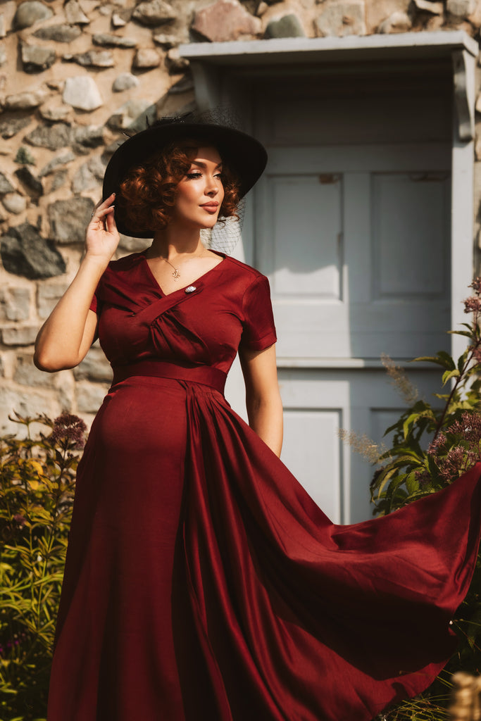 Nova - ALINE version - 1950s pleated drape vintage dress