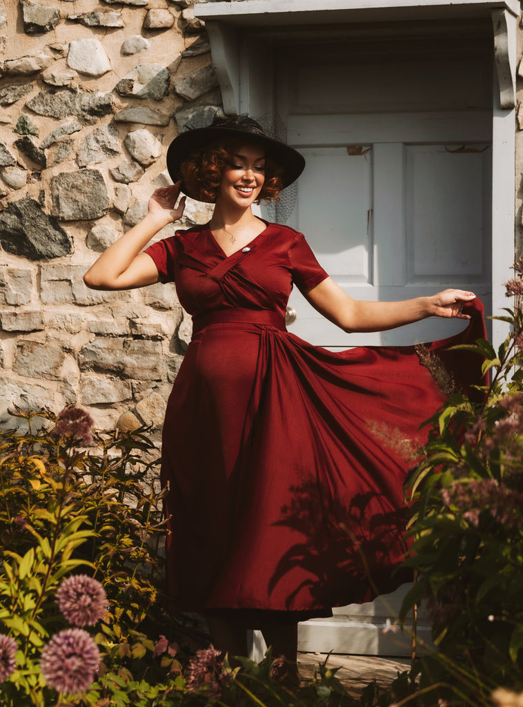 Nova - ALINE version - 1950s pleated drape vintage dress